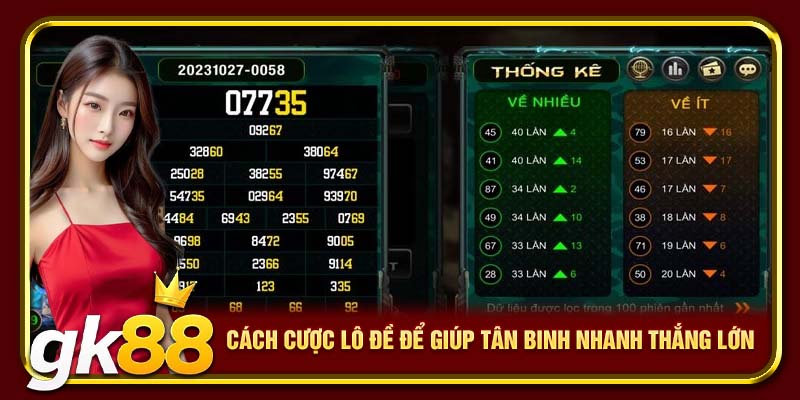 Cách Chơi Lô Đề GK88 | Học Ngay Chiến Thuật Đỉnh Cao 2 Cách cược lô đề để giúp tân binh nhanh thắng lớn